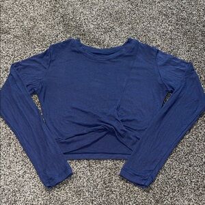 Halara Blue Long Sleeve Women's Crop Top